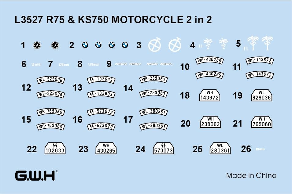 Great Wall Hobby L3527 WWII German Motorcycle R75 &amp;amp; KS750 2 in 2 1/35 – imagen 4