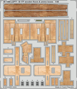 Eduard 491466 B-17F wooden floors ammo boxes EDUARD 1/48