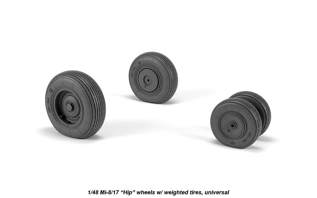 Armory Models AW48038 Mil Mi-8/17 Hip wheels w/ weighted tires 1/48