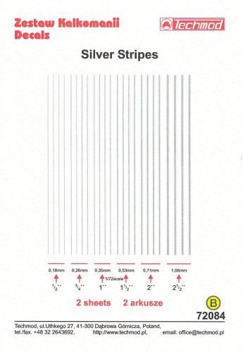 Techmod 72084 Silver Stripes 1/72