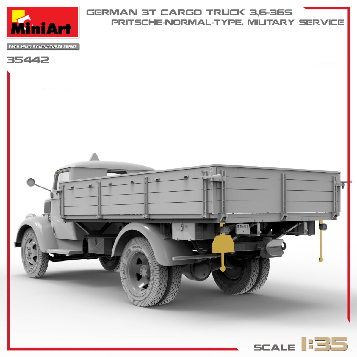 Miniart 35442 GERMAN 3T CARGO TRUCK 3.6-36S. PRITSCHE-NORMAL-TYPE. MILITARY SERVICE 1/35 – imagen 10