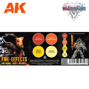 AK Interactive AK1071 WARGAME COLOR SET. FIRE EFFECTS. 4x17 ml – image 2