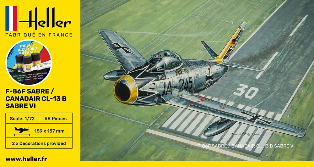 Heller 56277 F-86F SABER / CANADAIR CL-13 B SABER VI - Starter Kit 1/72 – Bild 3
