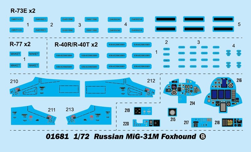 Trumpeter 01681 Russian MiG-31M Foxhound 1/72 – Bild 3
