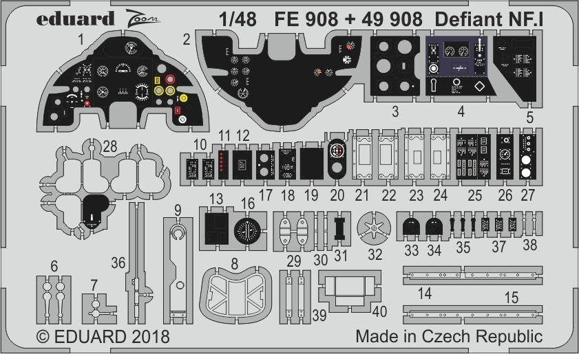 Eduard 49908 Defiant NF. I AIRFIX 1/48