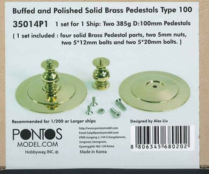 Pontos 35014P1 Buffed and Polished Solid Brass Pedestals Type 100 for Ship models – imagen 2