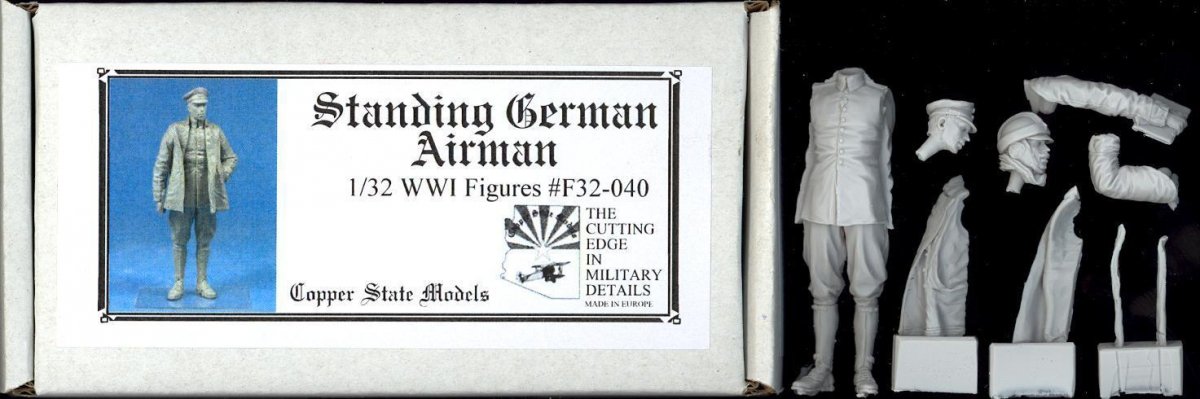Copper State Models F32-040 Aviateur allemand debout 1/32