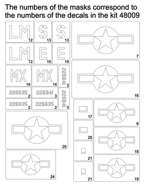 Omask 34046 P-47D-25RE Thunderbold masks (for Miniart 48009) 1/48 – image 2