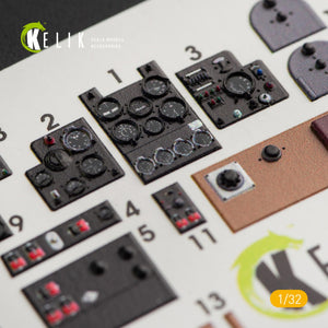 KELIK K32008 KI-61-I INTERIOR 3D DECALS FOR HASEGAWA KIT 1/32 – image 3