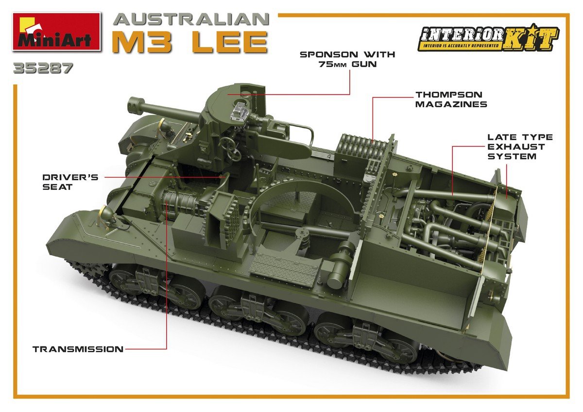 MiniArt 35287 AUSTRALIAN M3 LEE. INTERIOR KIT 1/35 – zdjęcie 8