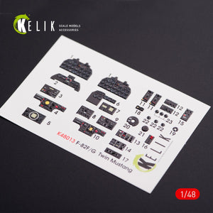 KELIK K48013 F-82 (F,G) &amp;quot;TWIN MUSTANG&amp;quot; INTERIOR 3D DECALS FOR MODELSVIT KIT 1/48 – image 2