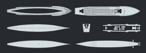 FlyHawk Model FH1122 HMS Hermes 1942 1/700 – zdjęcie 2