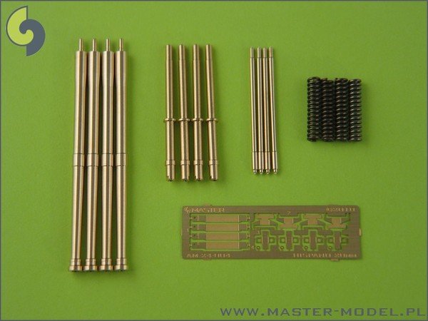 Canon Master AM-24-004 Hispano Mk II 20 mm (4 pièces) - s'adapte parfaitement au Mosquito d'Airfix (1/24)