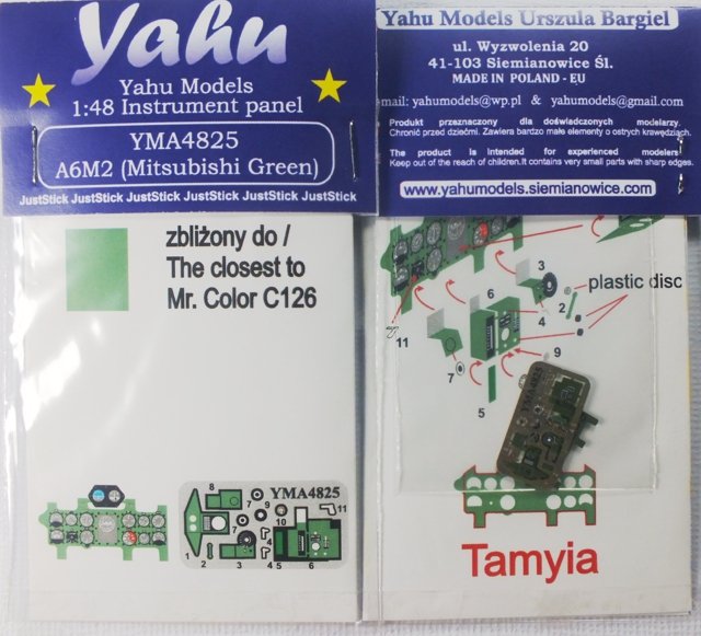 Yahu YMA4825 A6M2 Mitsubishi Green (Tamiya) 1/48