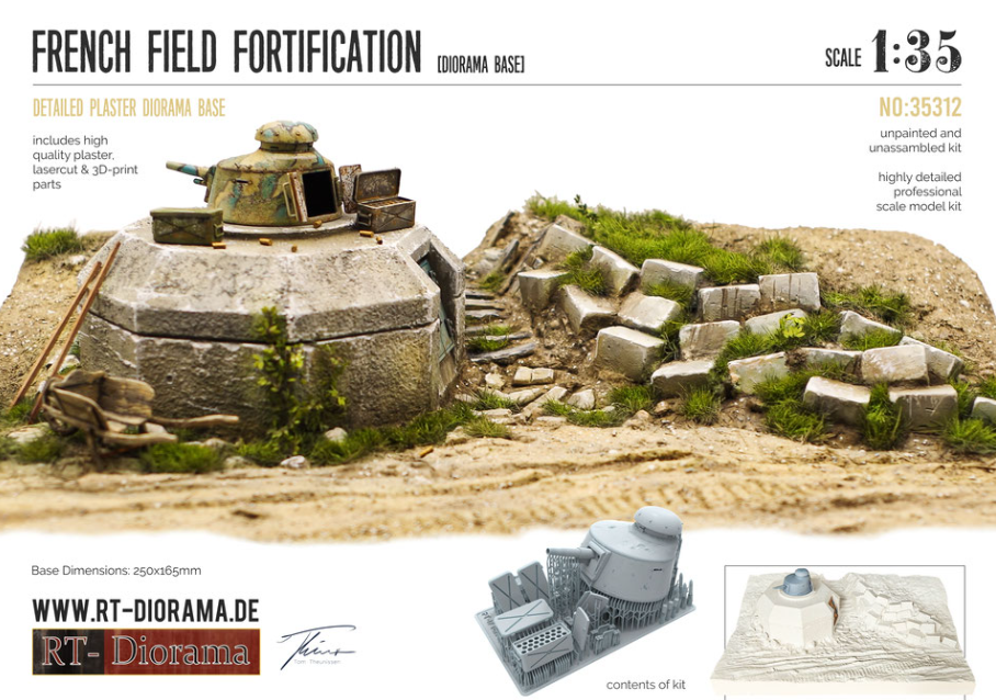 RT-Diorama 35312 Diorama Base: French Field Fortification 1/35