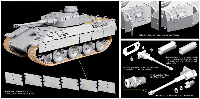 Dragon 6835 Bergepanther avec Aufgesetztem Pz.Kpfw.IV Turm Als Befeh 1/35 – image 2