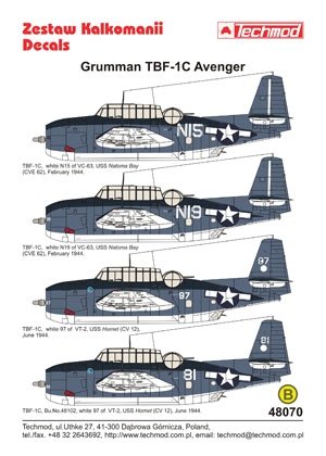 Techmod 48070 - Grumman TBF-1C Avenger 1/48 – Bild 2