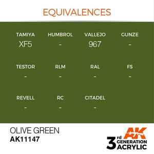 AK Interactive AK11147 OLIVE GREEN – STANDARD 17ml – Bild 3