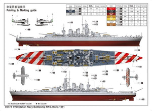 Trumpeter 05778 Italian Navy Battleship RN Littorio 1941 1/700 – immagine 6