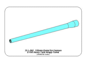 Aber 35L-262 128mm barrel for German E-100 tank with Krupp turret 1/35 – image 8