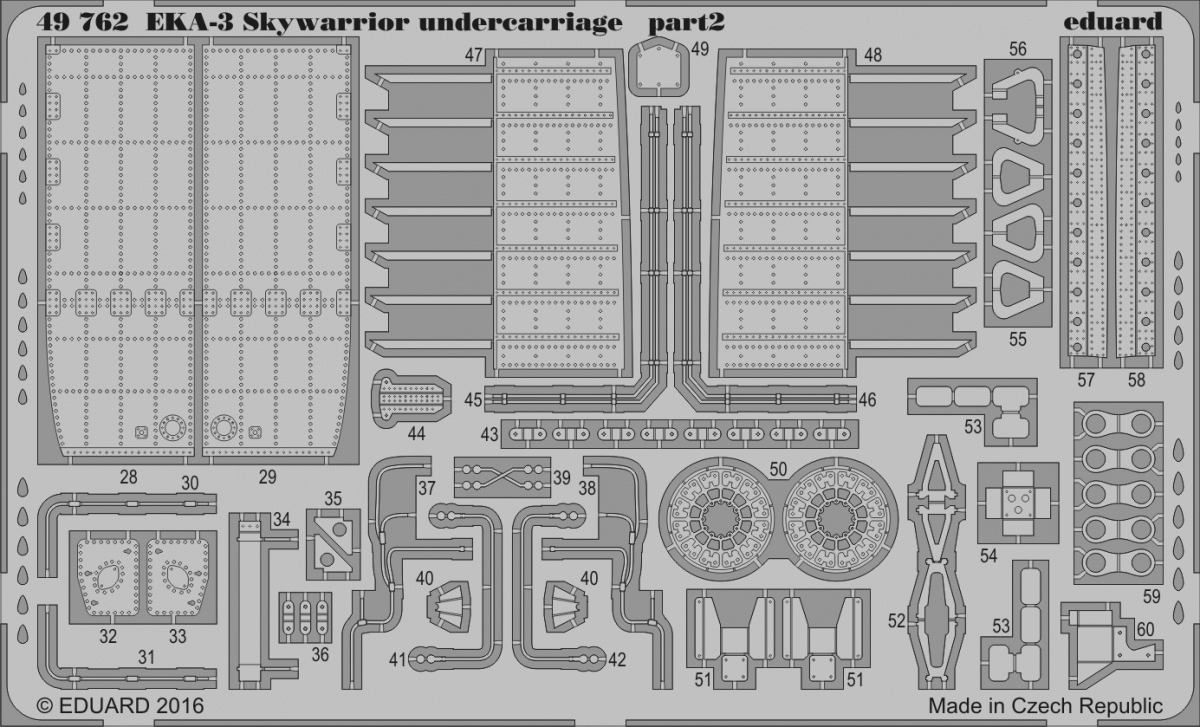 Train d&amp;#39;atterrissage Eduard 49762 EKA-3 Skywarrior TRUMPETER 1/48