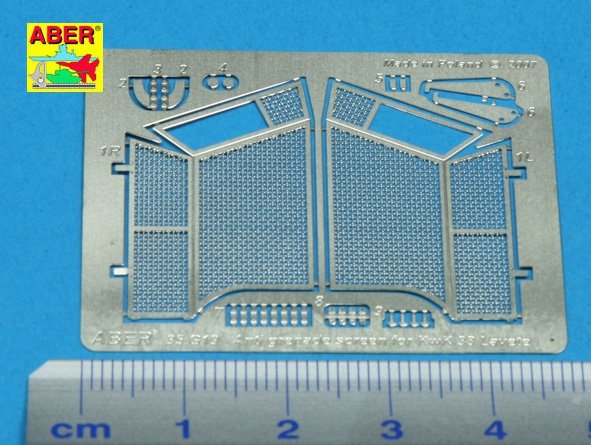 Aber 35G19 Anti grenade screen for KwK 38 Lavete 1/35 – immagine 3