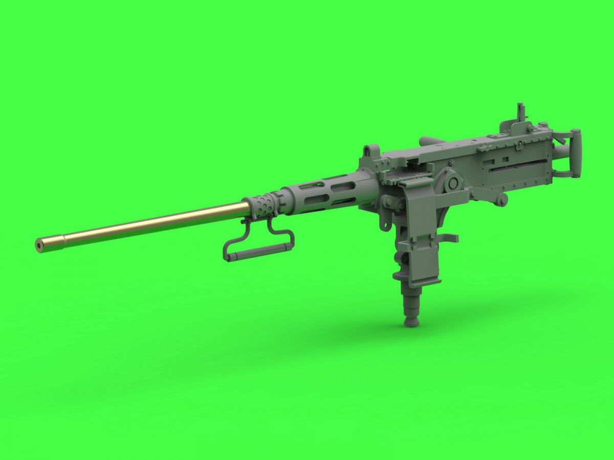 Master GM-35-069 Browning M2HB .50 cal (12.7mm) - machine gun with tank mount - early WWII period (D69820 cradle with D68375 small ammo box) 1/35 – obrázek 11