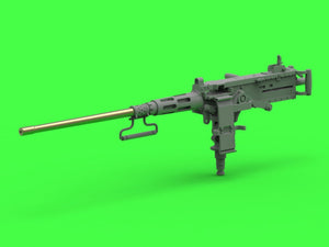 Master GM-35-069 Browning M2HB .50 cal (12.7mm) - machine gun with tank mount - early WWII period (D69820 cradle with D68375 small ammo box) 1/35 – obrázek 11