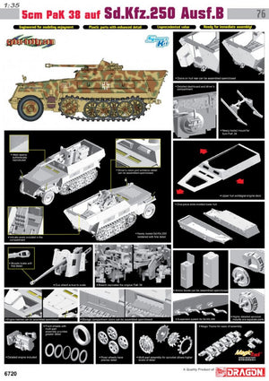 Cyber Hobby 6720 5cm PaK 38 auf Sd.Kfz.250 Ausf.B 1/35 – image 2