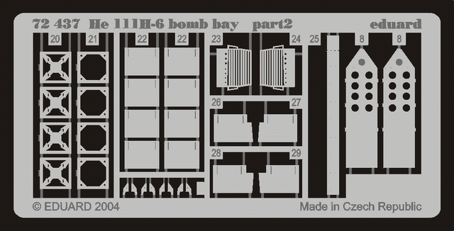 Eduard 72437 He 111H-6 bomb bay 1/72 HASEGAWA – image 2