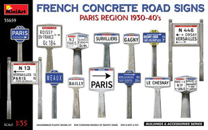 MiniArt 35659 FRENCH CONCRETE ROAD SIGNS. PARIS REGION 1930-40&amp;#39;s 1/35