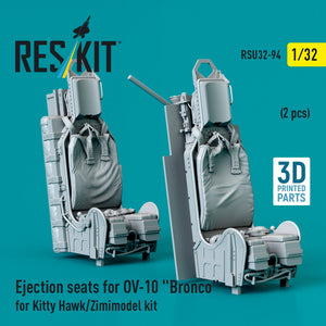 RESKIT RSU32-0094 Ejection seats for OV-10 &amp;quot;Bronco&amp;quot; (2 pcs) for Kitty Hawk/Zimimodel kit (3D Printed) 1/32 – image 2