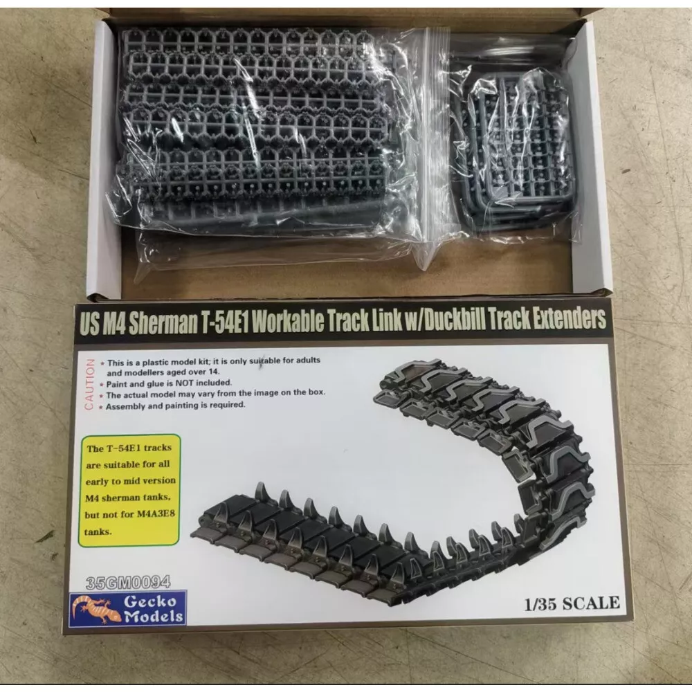 Gecko Models 35GM0094 US M4 Sherman T-54E1 Workable Track Link w/ Duckbill Track Extenders 1/35 – image 3