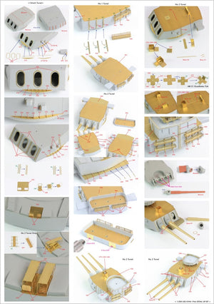 Pontos 23005F1 USS BB-61 Iowa 1944 Detail Up Set (20B Deck Blue stained wooden deck) 1/200 – zdjęcie 33