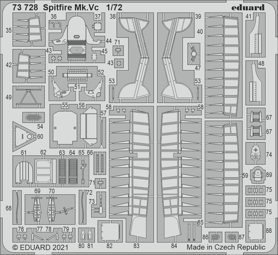 Eduard 73728 Spitfire Mk. Vc for AIRFIX 1/72 – image 2