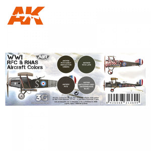 AK Interactive AK11711 WWI RFC &amp;amp; RNAS. BRITISH AIRCRAFT COLORS 4x17 ml – image 2