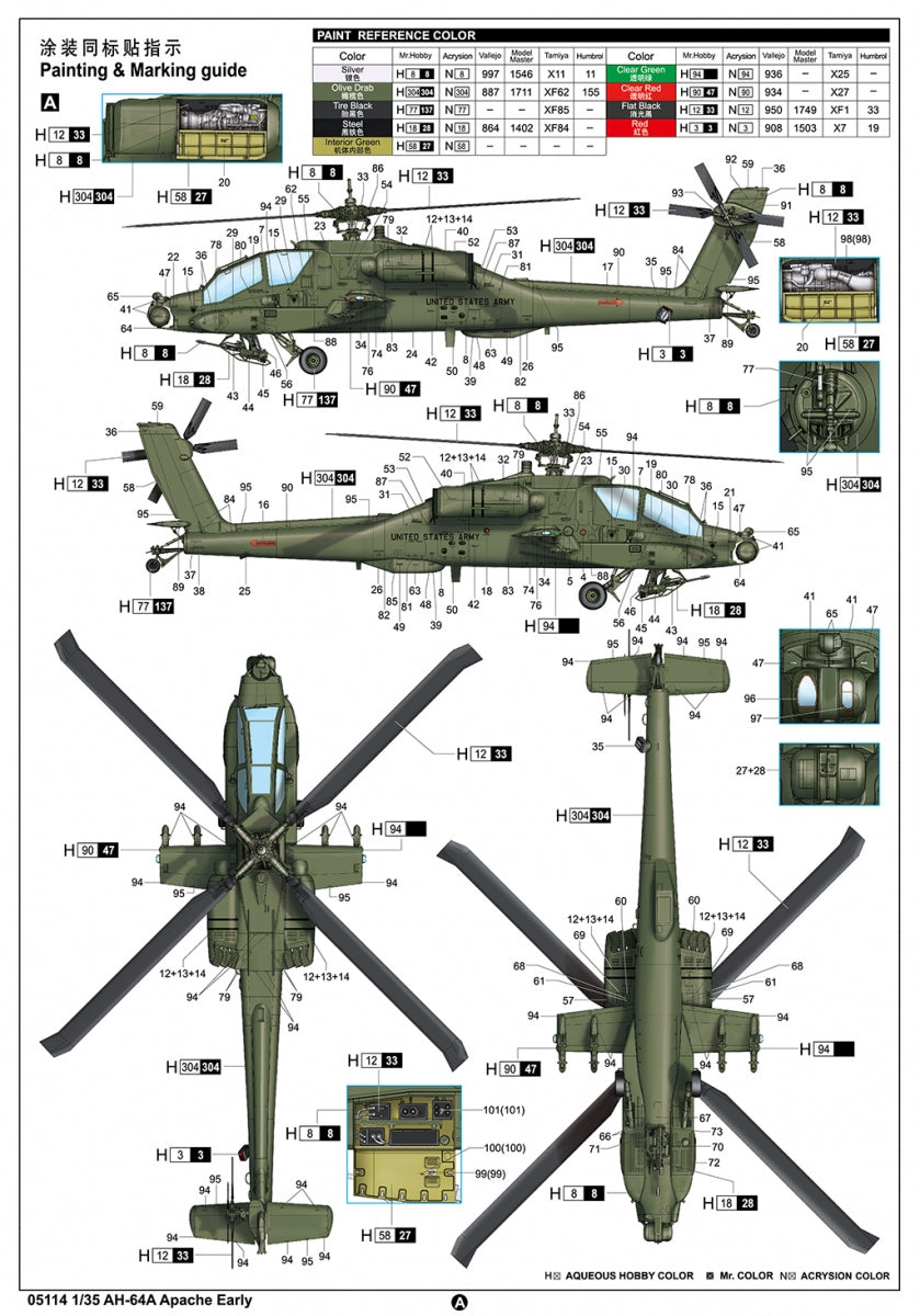 Trumpeter 05114 AH-64A Apache Early 1/35 – Bild 5