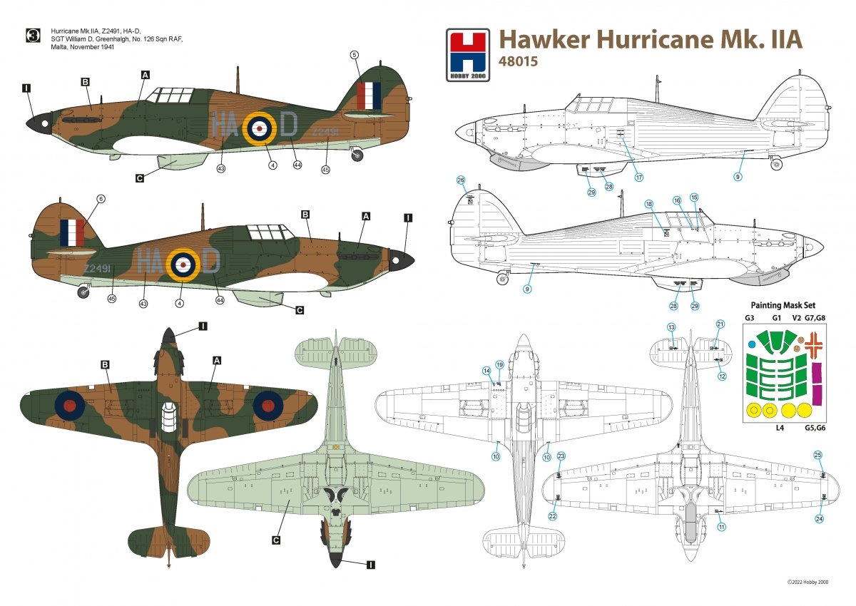 Hobby 2000 48015 Hawker Hurricane Mk.IIA 1/48 – Bild 2