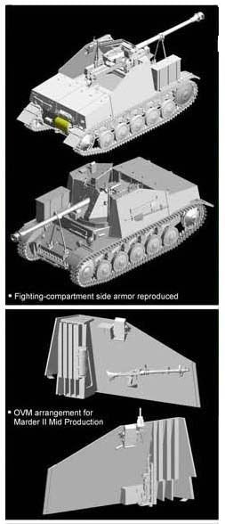 Dragon 6423 Panzerjager II fur Pak 40/2, Sd.Kfz.131 Marder II Mid Production 1/35 – Bild 4