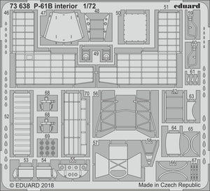 Eduard 73638 P-61B interior 1/72 HOBBY BOSS – zdjęcie 2