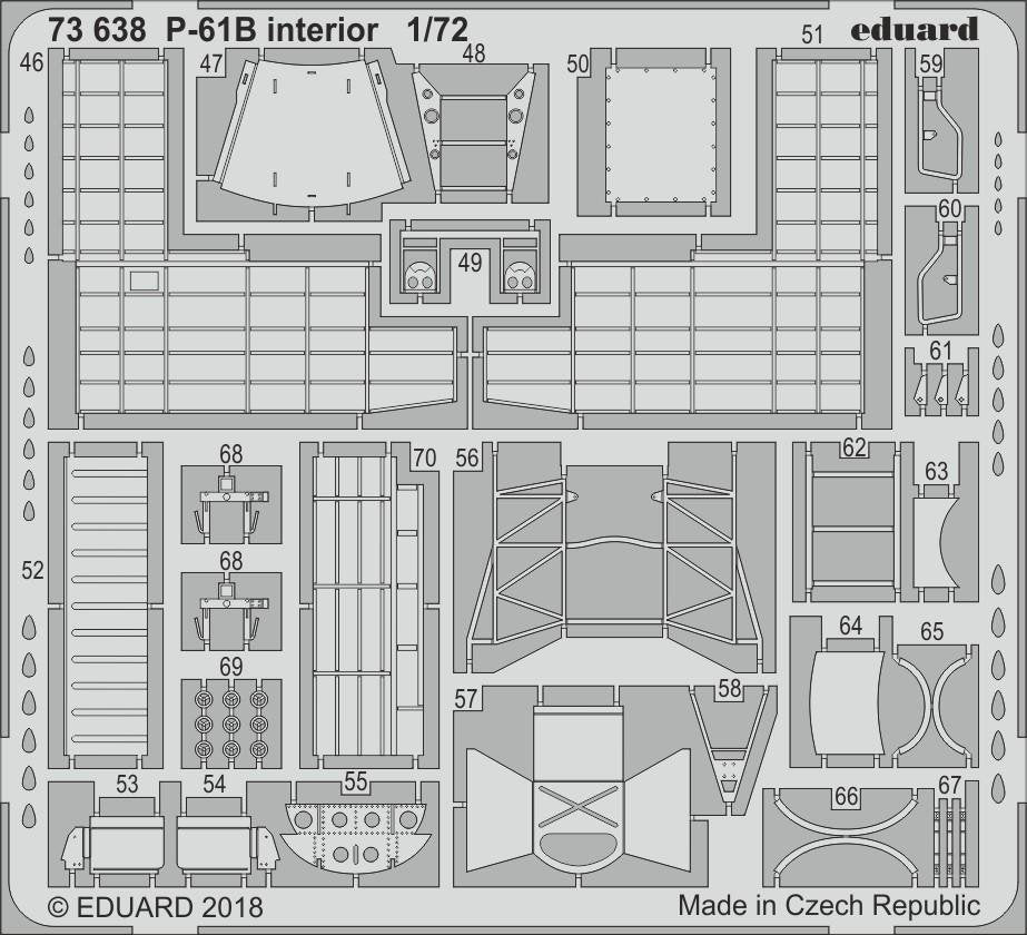 Eduard 73638 P-61B interior 1/72 HOBBY BOSS – zdjęcie 2