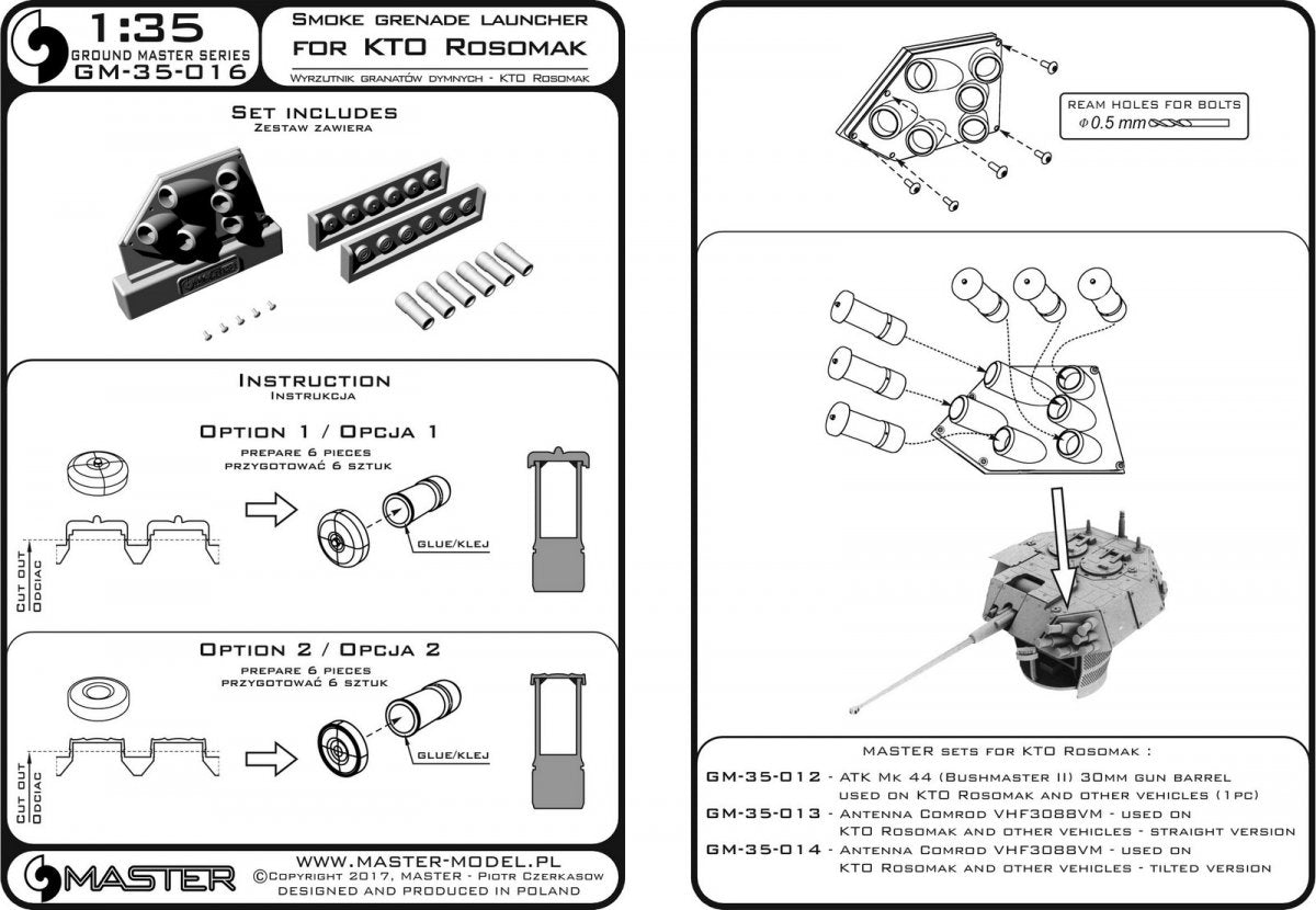 Master GM-35-015 KTO Rosomak - smoke grenade launcher (6 pcs.) (1/35) – image 5