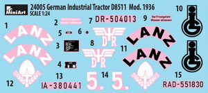 MiniArt 24005 GERMAN INDUSTRIAL TRACTOR D8511 MOD. 1936 1/24 – obrázek 2