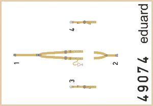 Eduard 49074 Spitfire Mk. VIII seatbelts SUPERFABRIC 1/48 EDUARD, HASEGAWA