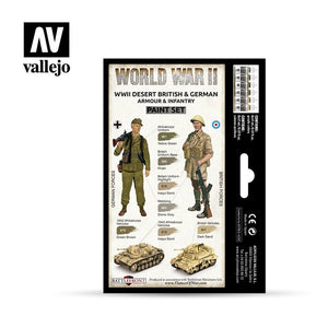 Vallejo 70208 WWII Desert British &amp;amp; German Armour &amp;amp; Infantry 6x17ml – zdjęcie 2