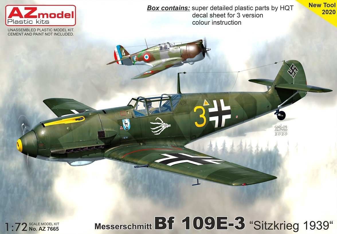 AZ Model AZ7665 Bf 109E-3 “Sitzkrieg“ 1939″ 1/72