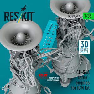 RESKIT RSU35-0047 CH-54A &amp;quot;Tarhe&amp;quot; engines for ICM kit (3D Printed) 1/35 – image 3