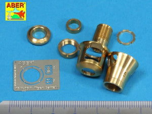 Aber 16L-09 Late muzzle brake for the barrel used on the late version of the Tiger I, King Tiger tank (Henschel turret) / Late muzzle brake used on German 8.8cm barrel Tiger I- late and Tiger II (Henschel turret) 1/16 – image 2