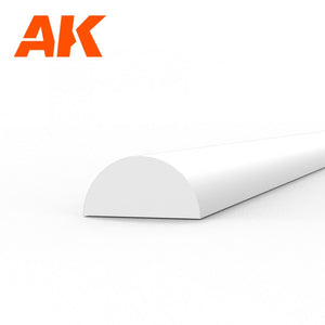 AK Interactive AK6553 HALF CANE 3.00 X 350MM – STYRENE HALF CANE – (3 UNITS) – obrázek 2