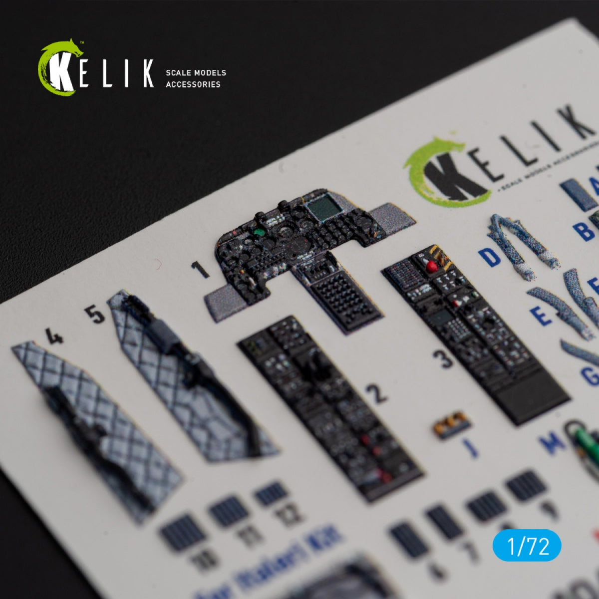 KELIK K72157 OA-10A "Thunderbolt" - interior 3D decals for Italeri kit 1/72